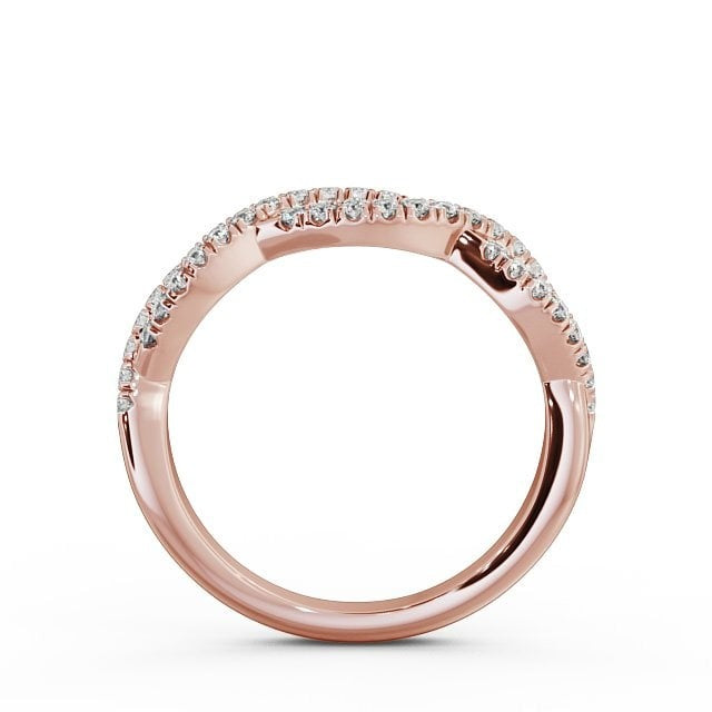 Ruby Half Eternity 0.24ct Round Lab Diamond Crossover Style